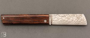    Couteau " Snard Cristal Steel " par Tom Fleury - bois de fer d'Arizona