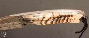 Couteau " Sparus " fixe forgé par Guy Poggetti - Corne de bélier et C130