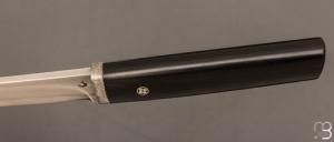 Couteau " Tanto  "  de Jean Paul Sire - Ebène et lame forgée acier C130