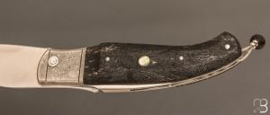   Couteau " Truand Éffilé " par Tony Ruot - Factcarbon Space Coral RWL34