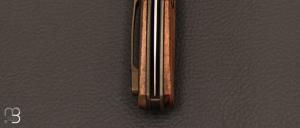 Couteau "  Xylo  " Hêtre échauffé et RWL-34 par Thierry Savidan