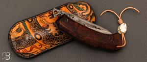    Couteau " Yakuza " de poche type Piémontais de Jean Michel Martin