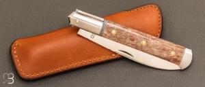   Couteau " Yssingeaux " par Romain Alvarez - Os de girafe et lame en RWL34