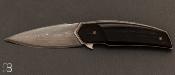 Couteau de collection bne et damas suminagashi SGPS par Vincent Saja
