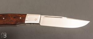  Couteau  "  custom " par Vincent Lafaye - Bois de fer et lame en 14C28N