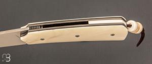  Couteau " Pièce unique " custom par Christophe Arbogast - Ivoire de phacochère et RWL34