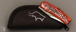 Couteau " custom " par Guy Poggetti - Os cerfé et Elmax