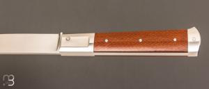   Couteau  " custom " par Vincent Lafaye - Micarta et lame en 14c28n