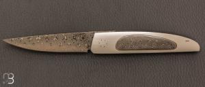   Couteau "  Pièce unique " custom par Jean-Pierre Martin - Damas de Friedrich Schneider