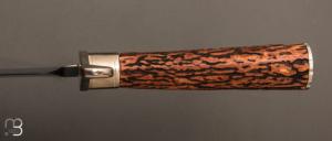  Couteau de chasse par Laurent Gaillard - Bois de cerf sambar et lame en 100C6