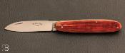 Couteau de poche modle "Navette" par Berthier - Chne de barrique et lame en acier inoxydable