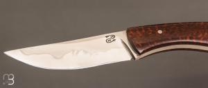  Couteau droit par Nicolas Mestrallet - Atelier du couteau de Vaunaveys - Acier C130 et amourette