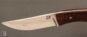  Couteau droit par Nicolas Mestrallet - Atelier du couteau de Vaunaveys - Acier C130 et amourette