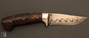 Couteau droit intégral par Grégory Picard - Bois de fer et lame en C105