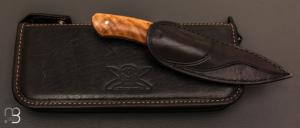 Couteau artisanal fixe W2 et aubier de bois de fer de Mariano Yannoni