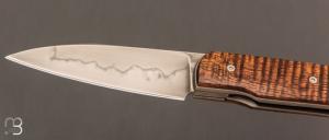   Couteau " liner lock " custom de David Lespect - Koa et C105