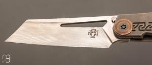  Couteau " DAO frame lock " custom par Torpen Knives - Jérôme Hovaere - Titane et Damax™