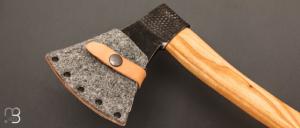  Hache Style « forestière » par Frederic Maschio - Rape / Tranchant C70  et manche en frêne