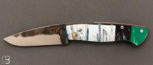  Couteau " Piémontais " XC75 et planche de skate fait main par Frédéric Marchand