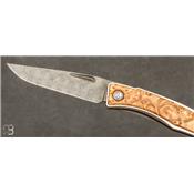 Couteau Mnandi Damas Ladder Maple burl de Chris Reeve