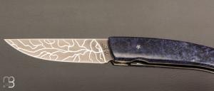 Couteau " 1515 collection Globetrotter " par Manu Laplace - Erable négundo stabilisé