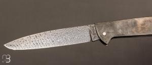  Couteau " Basic " slipjoint custom par Anthony Brochier - Damas