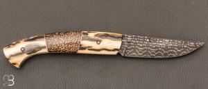  Couteau " 1515 collection Zulu " par Manu Laplace - Ivoire de mammouth et Palmier