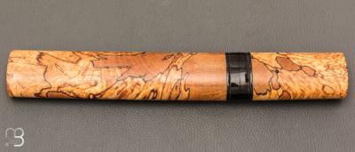  Couteau "Aïkuchi " fixe par Citadel Dep Dep - Hêtre debout stabilisé