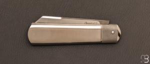   Couteau " Barlow " custom par Olivier Ouertal - Inox et lame en RWL-34