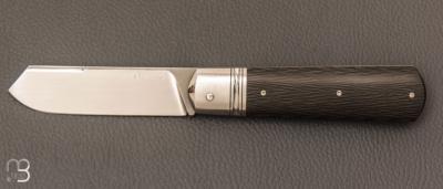   Couteau " Barlow " custom par Olivier Ouertal - Fibre de carbone et lame en RWL-34