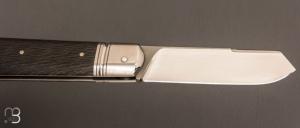   Couteau " Barlow " custom par Olivier Ouertal - Fibre de carbone et lame en RWL-34