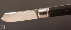   Couteau " Barlow " custom par Olivier Ouertal - Fibre de carbone et lame en RWL-34