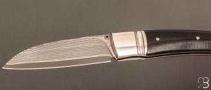   Couteau " Bec "  custom par Raphaël Durand - Suminagashi SGPS et G10