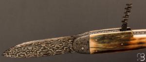   Couteau " Bouledogue 2 pièces " Damas de Jean Pierre Veysseyre