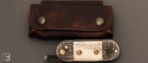 Couteau " Bouledogue L " XC75 et os fait main par Frédéric Marchand