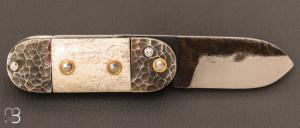 Couteau " Bouledogue L " XC75 et os fait main par Frédéric Marchand