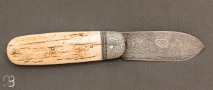   Couteau " Bouledogue " par Romain Alvarez - Ivoire de mammouth et lame damas