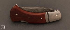 Couteau  "  Buzzard " lock-back custom par Nicolas Weber - Micarta Vintage US et lame en 80CRV2