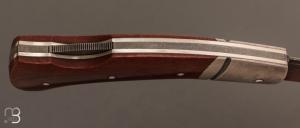 Couteau  "  Buzzard " lock-back custom par Nicolas Weber - Micarta Vintage US et lame en 80CRV2