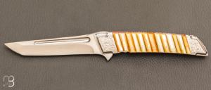   Couteau " Chiqurin Gold lip Pearl " custom par Koji Hara