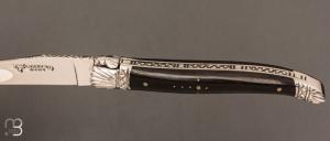   Couteau "Coquille 12 cm " par Laguiole en Aubrac - Ebène