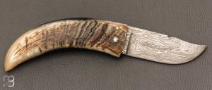   Couteau " Curni lame damas " par Alexandre Musso