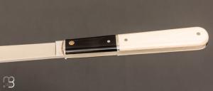 Couteau " Effilé "  par Adrien Vautrin - Mammouth et corne noire