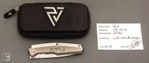  Couteau  " FiF20 Braille " custom par Philippe Jourget - Titane et CPM-154CM