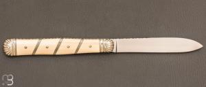  Couteau "Interprétation du Violon" par Romain Alvarez - Ivoire de mammouth