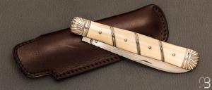  Couteau "Interprétation du Violon" par Romain Alvarez - Ivoire de mammouth