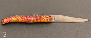    Couteau Laguiole en Aubrac Collection Cosmos modèle " Big-Bang " - Loupe de sureau