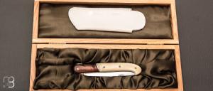 Couteau  "  Laguiole Droit 12 cm " de poche par Philippe Voissière - Phacochère/Bois de fer