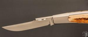  Couteau " Lanny Bowie " custom de Jean Baptiste Leveque - Ivoire de mammouth et RWL34