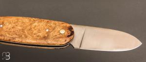 Couteau " Le Manu " par La Bonne Trempe - Loupe d'acacia et 14c28